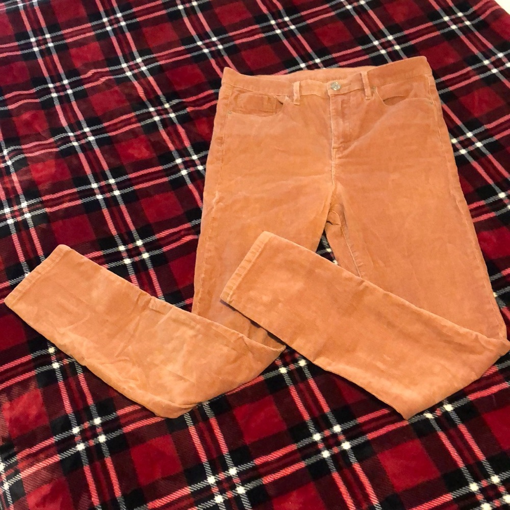 Dusty rose colored corduroys